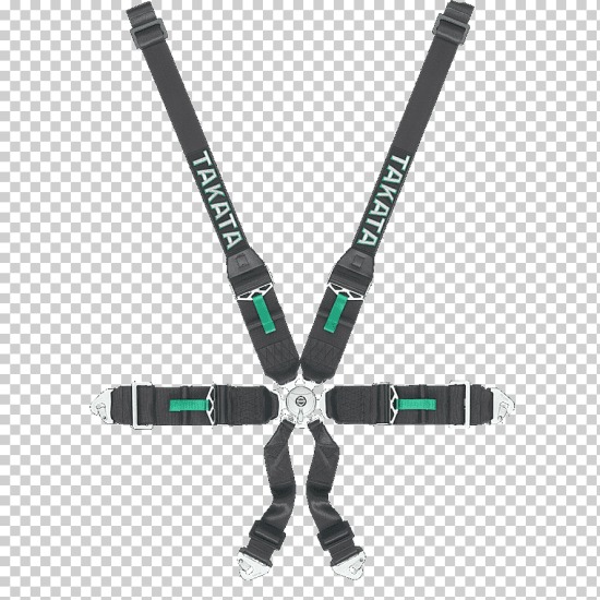 CINTURON DE SEGURIDAD TIPO RACING TAKATA NEGRO  C/U