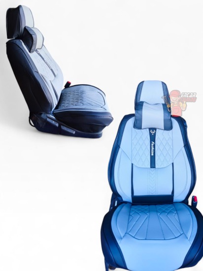 CUBRE ASIENTO JB NEGRO CON GRIS ( FASHION )