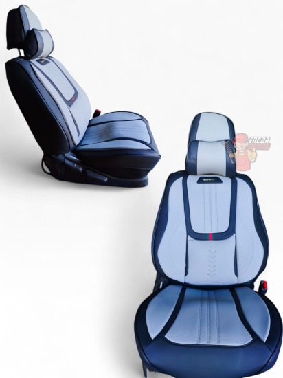 CUBRE ASIENTO JB NEGRO CON GRIS ( GUCCI )