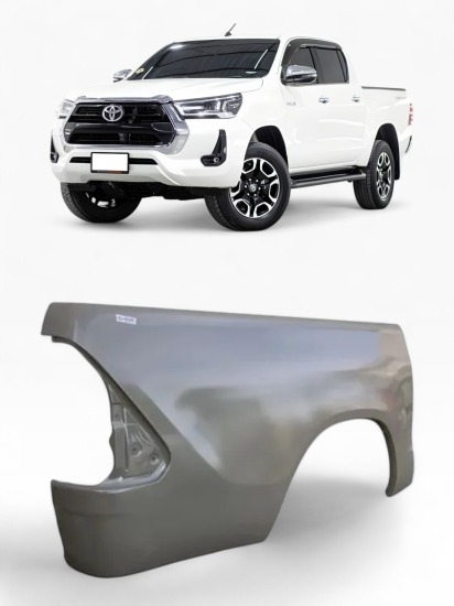 GUARDA BARRO METALICO TRASERO HILUX REVO 16+ LD IZQ MULT