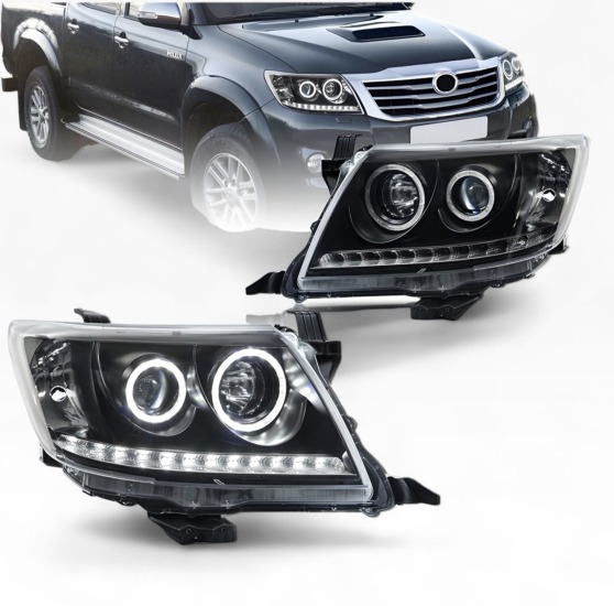 FARO DELANTERO HILUX VIGO DOBLE LUPA  "BRAS"