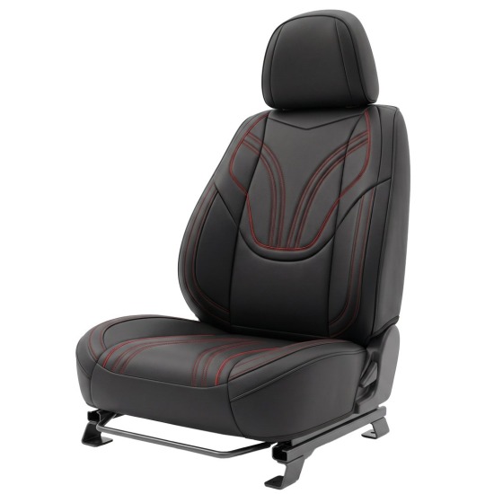CUBRE ASIENTO SC4 BORDE ROJO
