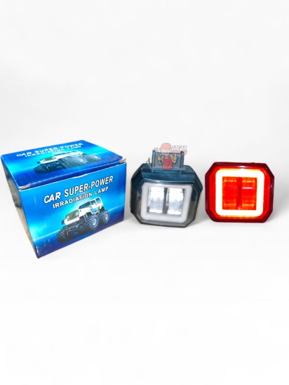 SPOT CUADRADO CON LUZ CHICA ROJO